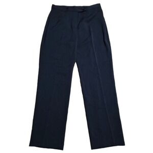 Kasper Herringbone Dress Pants Women's Size 10 Black Wide Leg Tailored